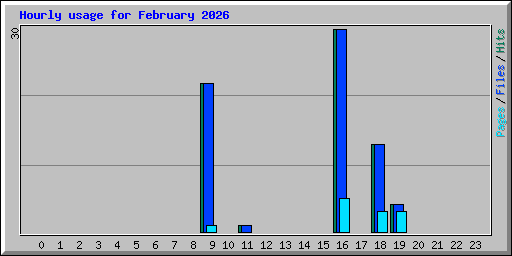 Hourly usage for February 2026