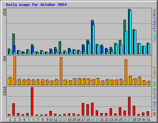 Daily usage for October 2024