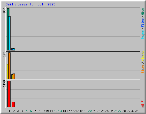 Daily usage for July 2025
