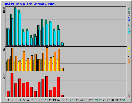 Daily usage for January 2026