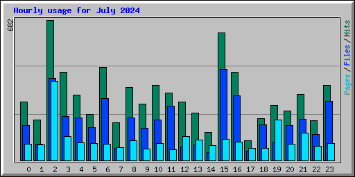 Hourly usage for July 2024