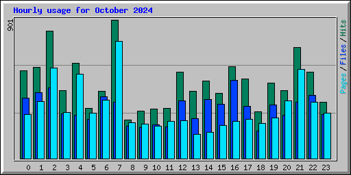 Hourly usage for October 2024