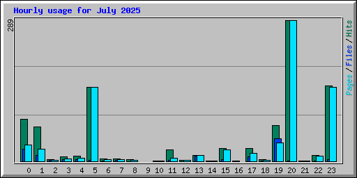 Hourly usage for July 2025