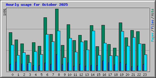 Hourly usage for October 2025