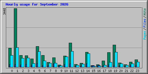 Hourly usage for September 2026