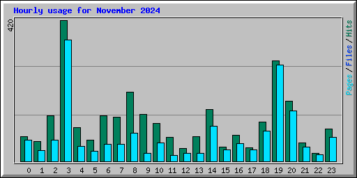 Hourly usage for November 2024