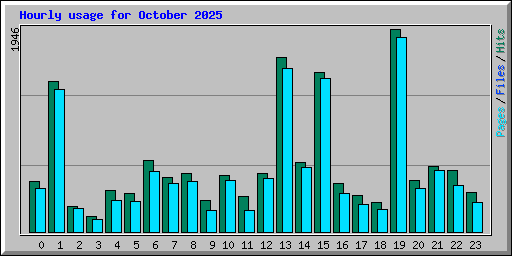 Hourly usage for October 2025