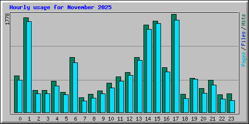 Hourly usage for November 2025