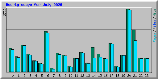Hourly usage for July 2026